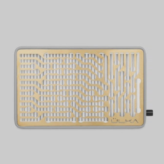 Aspirador de Polvo para Uñas ULKA Nano Edición Limitada Gris con rejilla dorada
