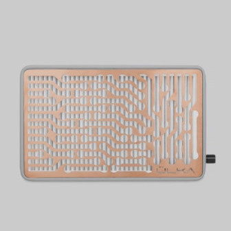Aspiratore Polveri Unghie ULKA Nano Edizione Limitata Grigio con griglia oro rosa