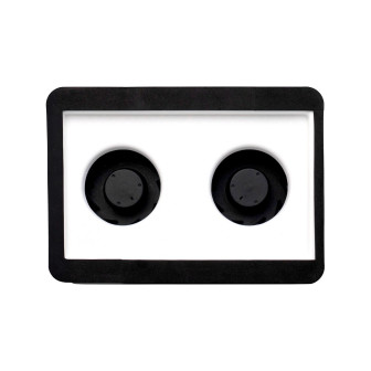 ULKA Tornado Einbau-Nagelstaubabsaugung – Weiß mit goldener Gitterabdeckung